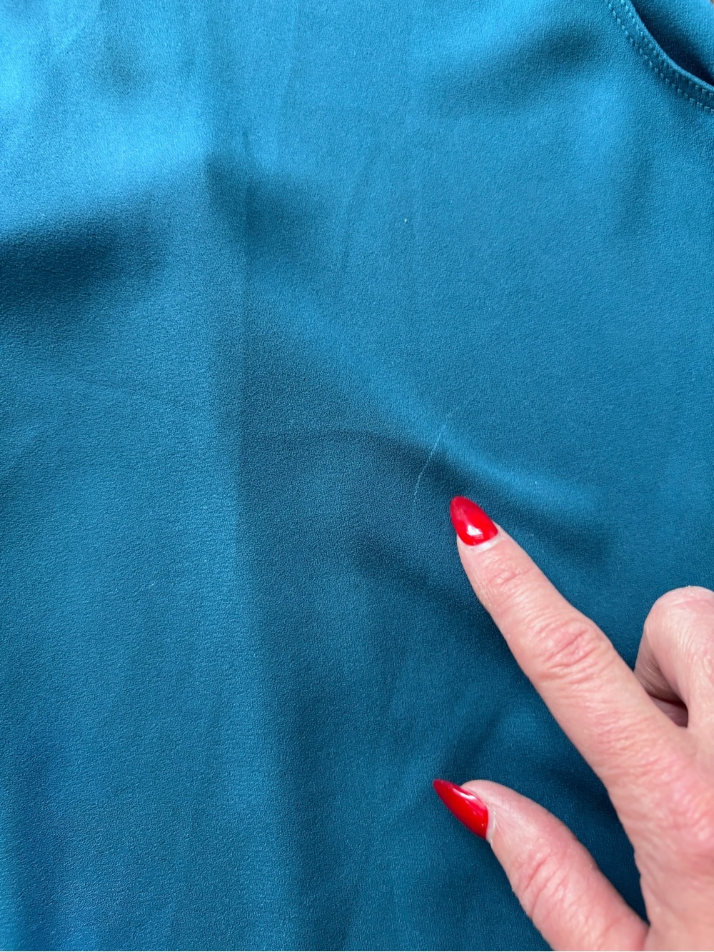 💎 Aritzia Wilfred Teal Draped Sleeveless Blouse Size S - Picture 6 of 8